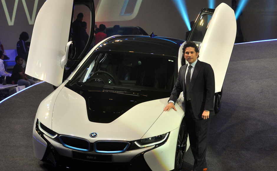 Sachin Tendulkar launches BMW's first hybrid and costliest car i8 -Photos  News , Firstpost