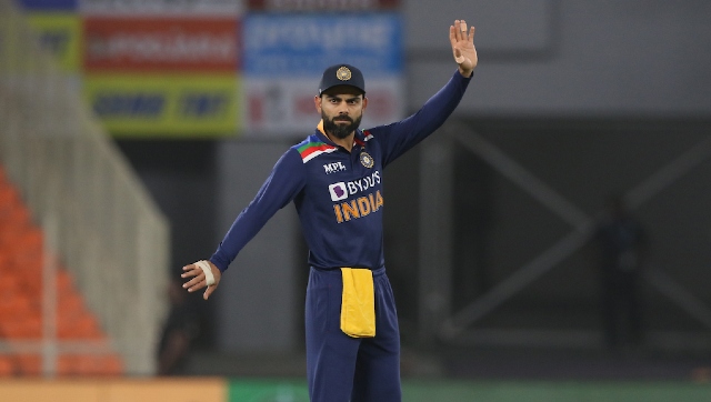 India skipper Virat Kohli in action in the first T20I against England at Ahmedabad. Sportzpics  