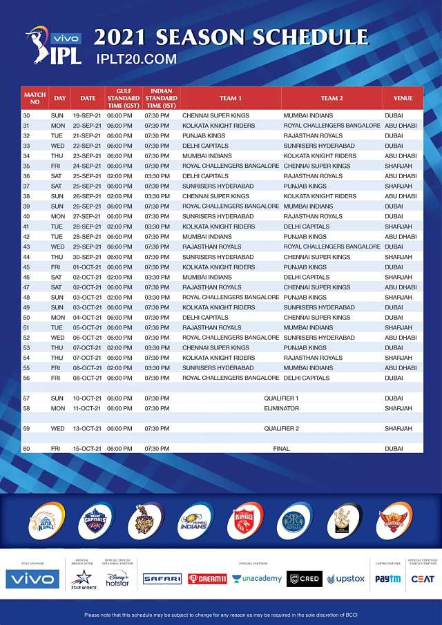 next csk match 2021
