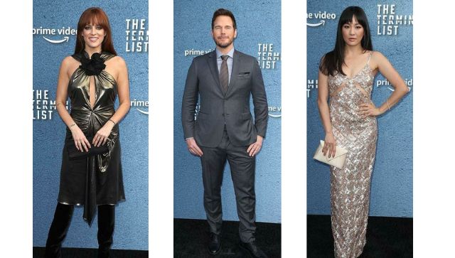 Chris Pratt, Constance Wu and the cast of The Terminal List attend the premiere in Los Angeles