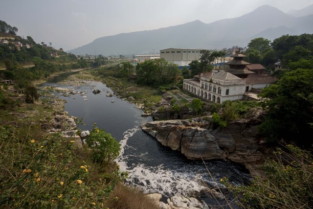 Sewage and trash choke Nepal's holy Bagmati river
